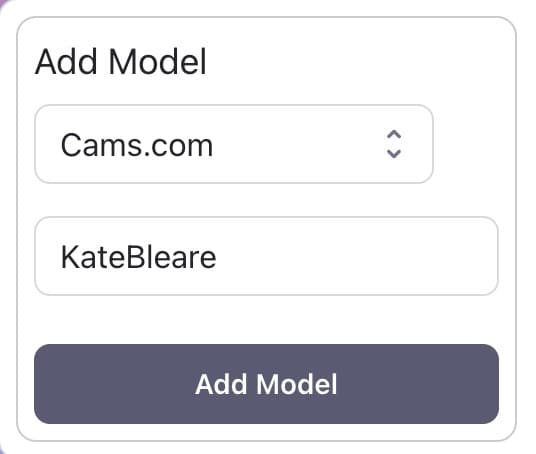 Open CaptureGem and Paste Cams.com Model Name