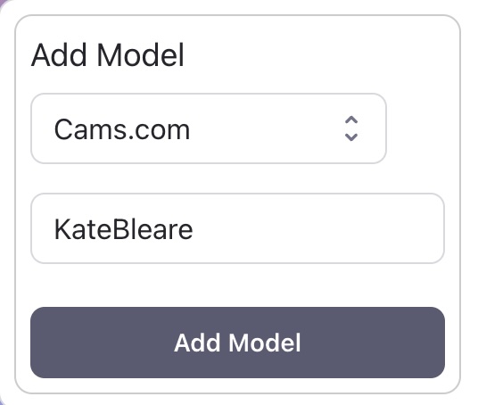 Open CaptureGem and Paste Cams.com Model Name