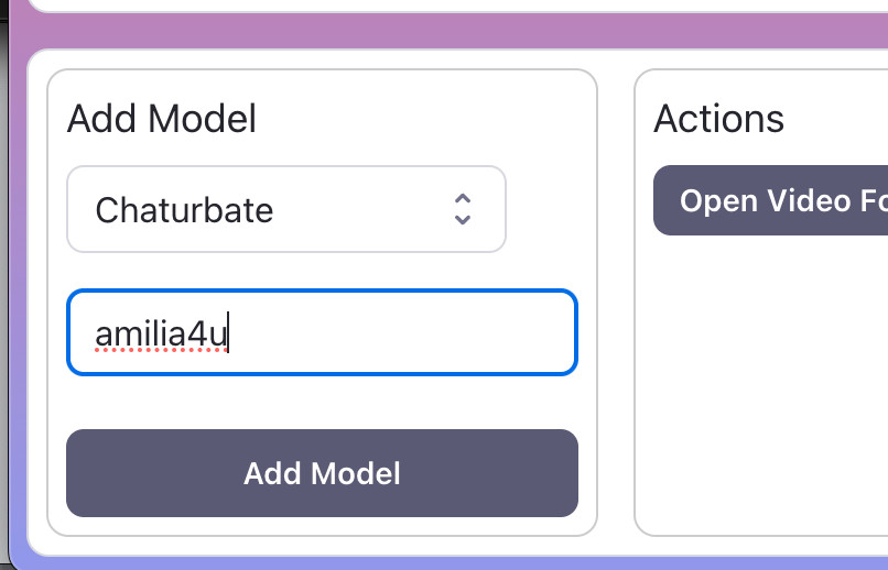 Open CaptureGem and Paste Chaturbate Model Name