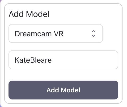 Open CaptureGem and Paste Dreamcam Model Name