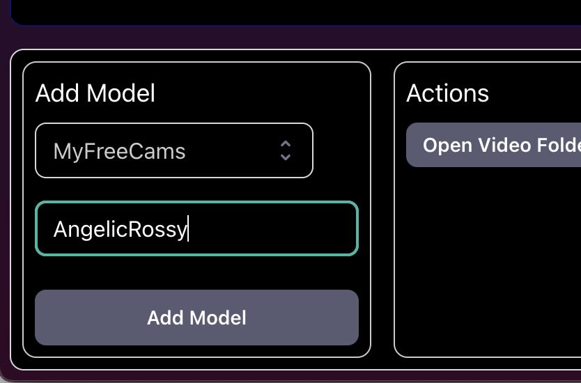 Open CaptureGem and Paste MyFreeCams Model Name